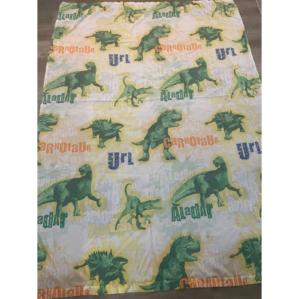Vintage Disney Dinosaur Sheets Twin 2000 Aladar Carnotaur Movie Flat Fitted Y2K